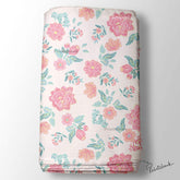 Baby Pink Floral Printed Fabric For Summer dresses Material